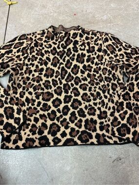 Vero Moda Leopard Print Crewneck Sweater - Brown/Black